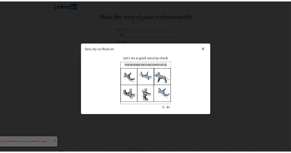 صفحه احراز امنیت